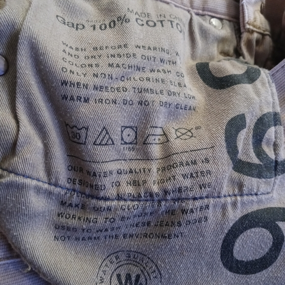 Gap Mens Slim Fit Khaki Tan Jean Pants Size 30x30 Front Zipper Closure - Picture 4 of 6